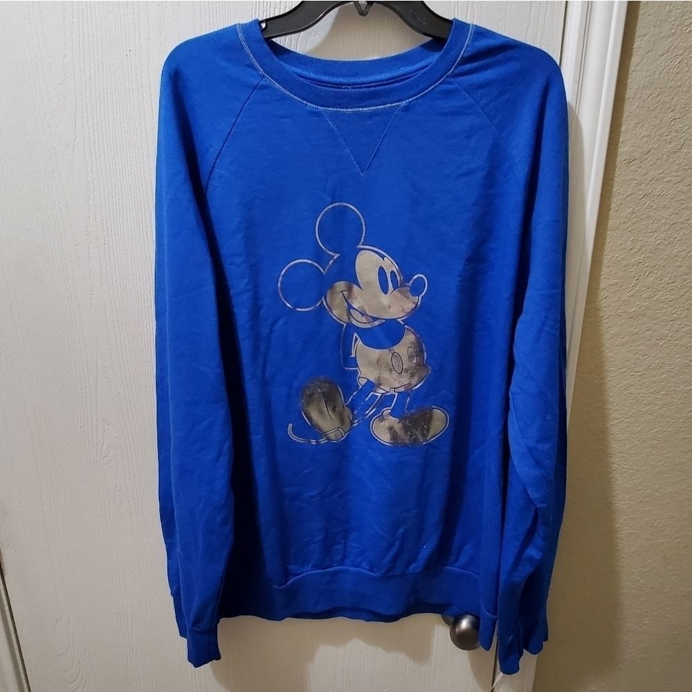 New Disney Mickey Mouse silver foil sweatshirt men